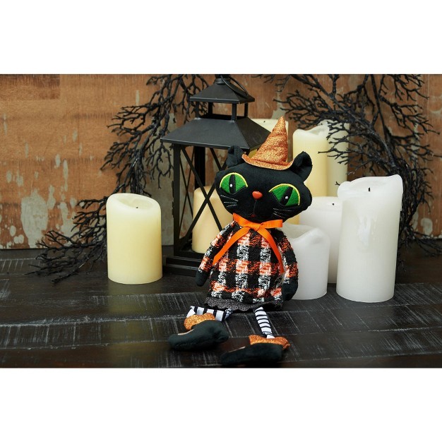 Gallerie Ii Cat Halloween Dangle Leg Shelf Sitter Figure Decor