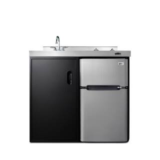 Summit Appliance 39 in. Compact Kitchen in Black C39ELGLASSBKE