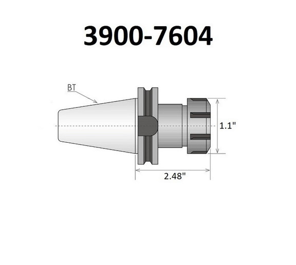 ABS Import Tools ER 16 BT40 SPRING COLLET CHUCK (3...