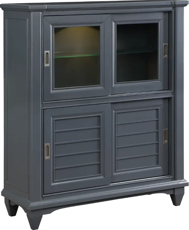 Vista Azul Graphite Gray Curio Cabinet