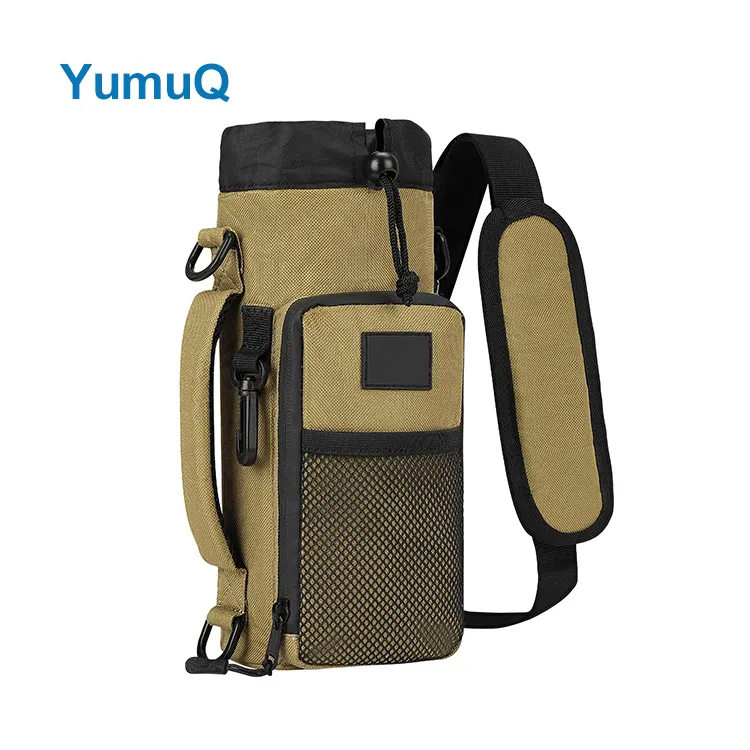 YumuQ 32 / 40 / 64 oz Water Bottle Carrier Phone  Holder Bag With Adjustable Shoulder For Hiking Camping Fishing