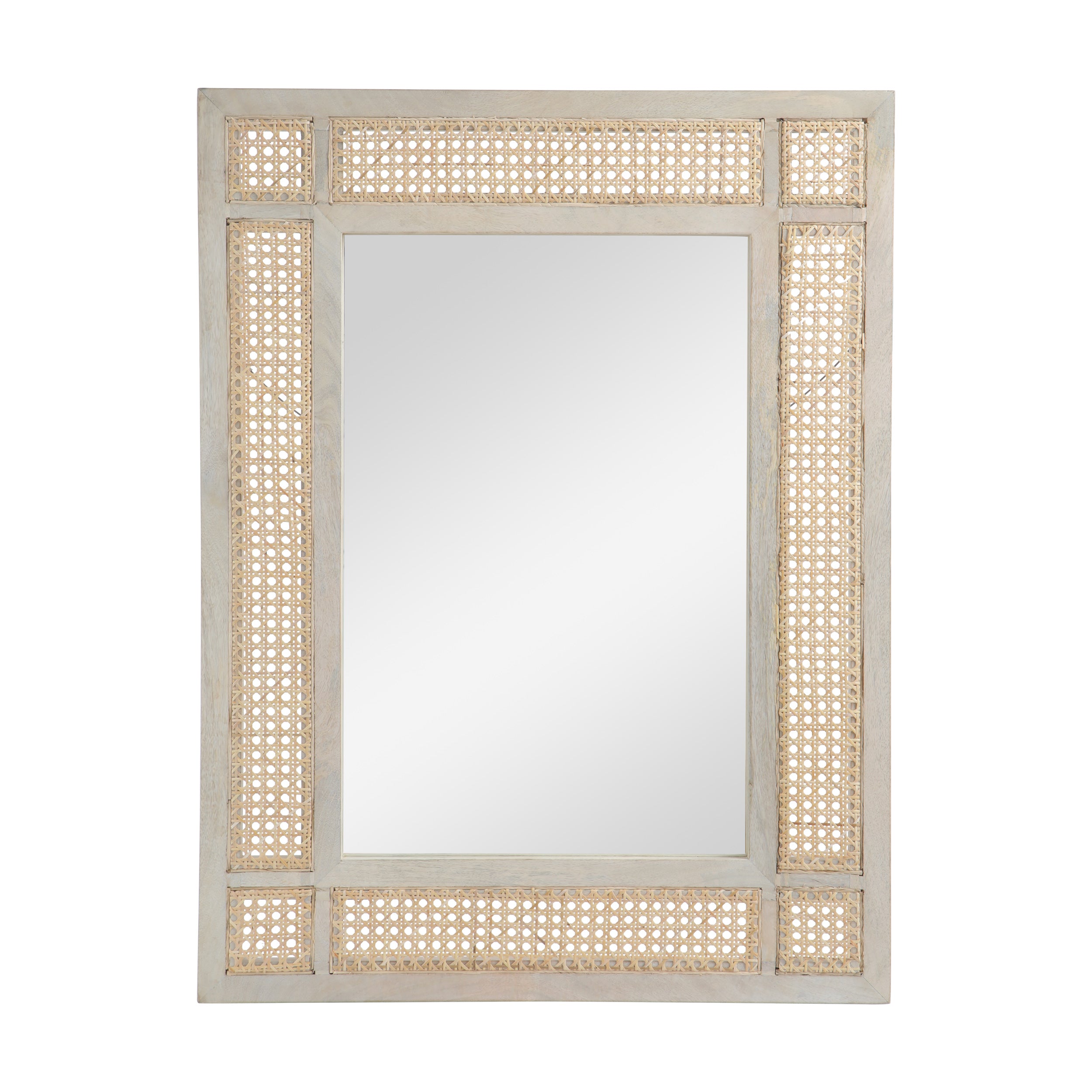 Hazel Boho Mirror with Wicker Caning