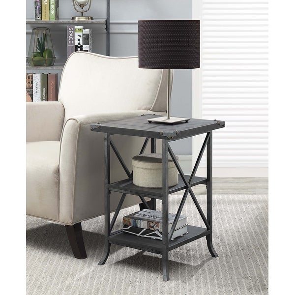 Carbon Loft Brookline 2-shelf Rustic Industrial End Table