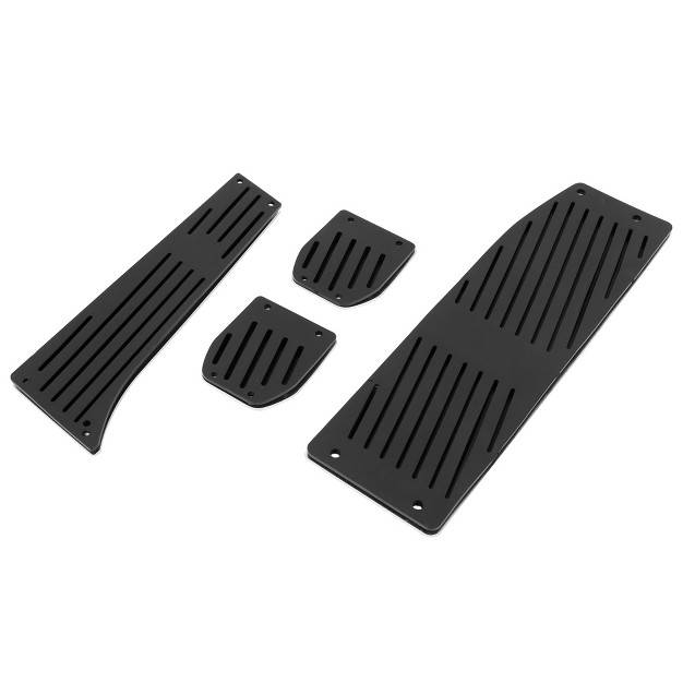 Unique Bargains Footrest Brake Pedal Pad Cover Kit For Bmw M3 E93 E46 2000 2013 Black Silver Tone 1set