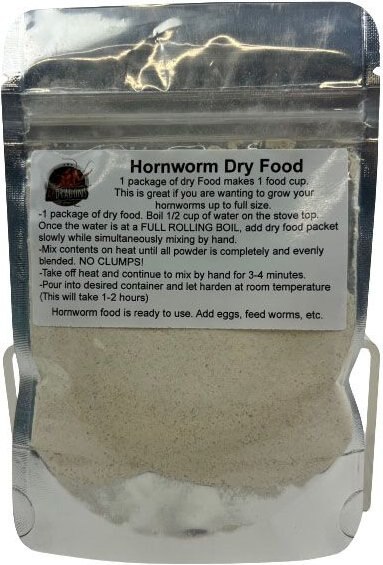 ABDragons Hornworm Dry Reptile Food， 2 count