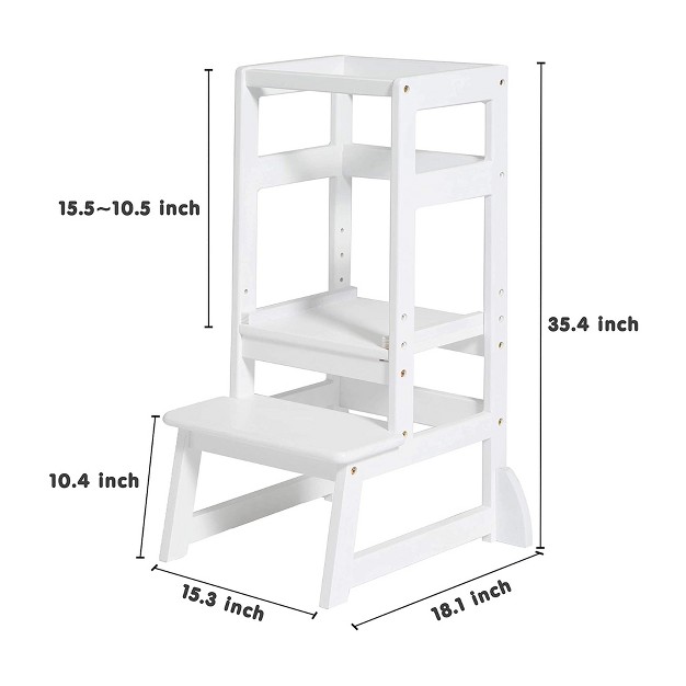 Sdadi Lt05w Mother x27 s Helper Adjustable Height Kids Kitchen Step Stool