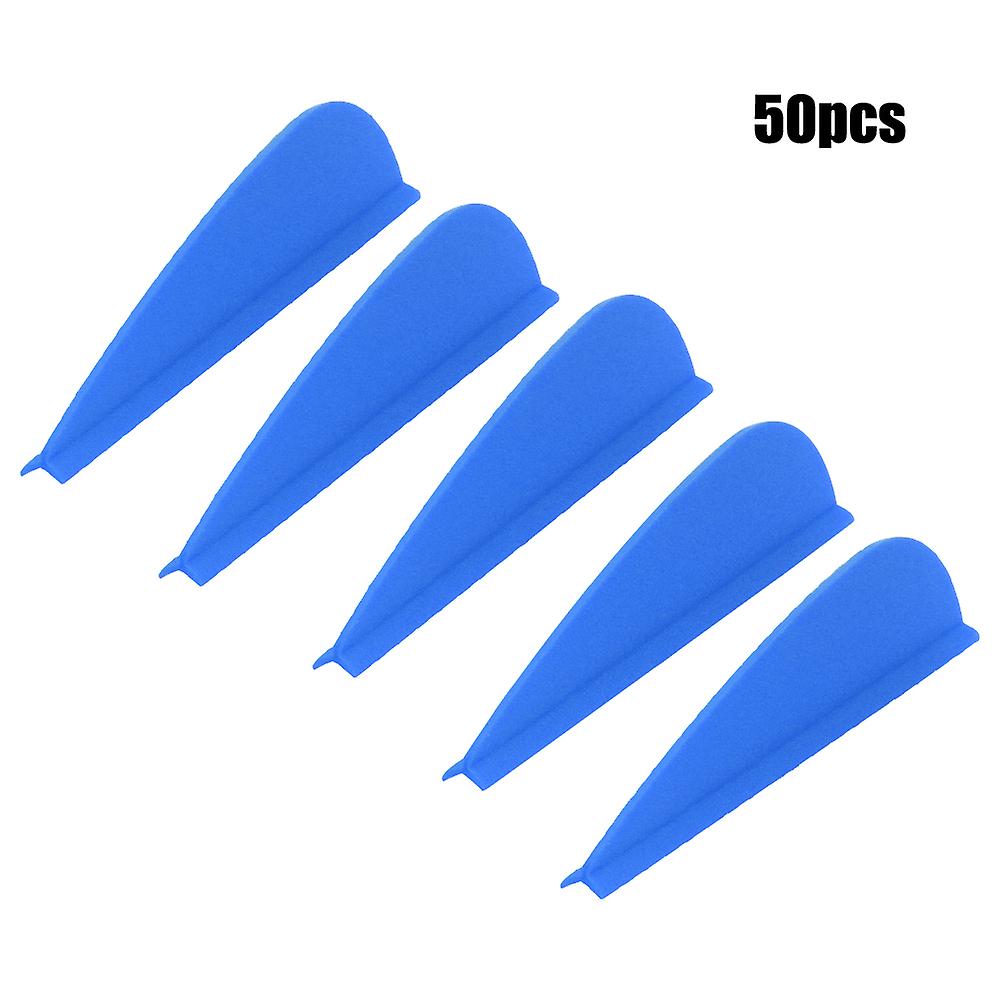 50pcs 1.75 Inch Rubber Universal Arrow Feather Archery Hunting Bow Equipment Diy Tool Accessoryblue