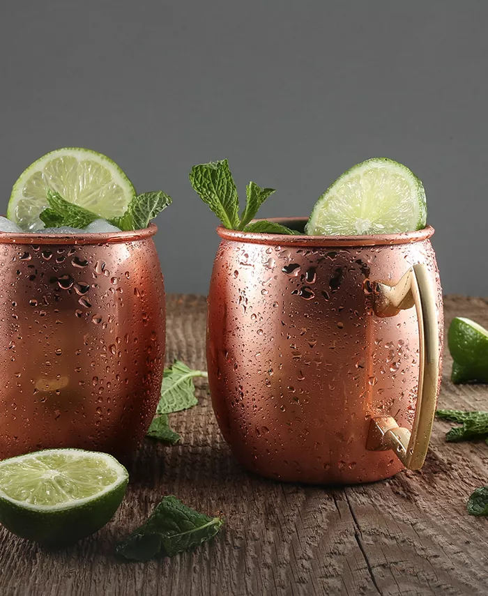 Cambridge Smooth Copper Moscow Mule Mugs Set of 4