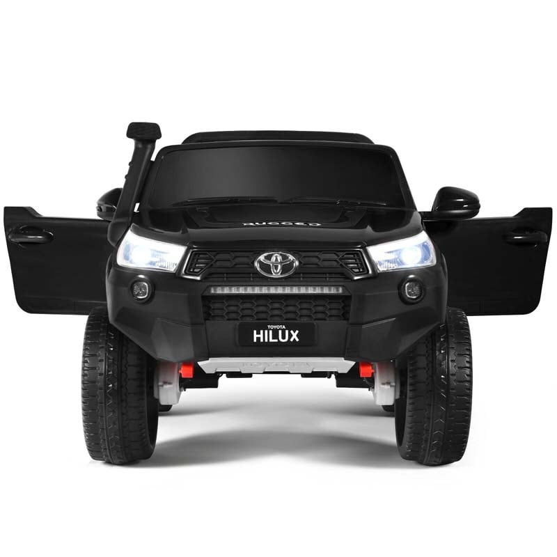 Licensed Toyota Hilux 2-Seater Kids Ride on Car 4WD 2x12V Battery Powered Riding Toy Truck with Remote