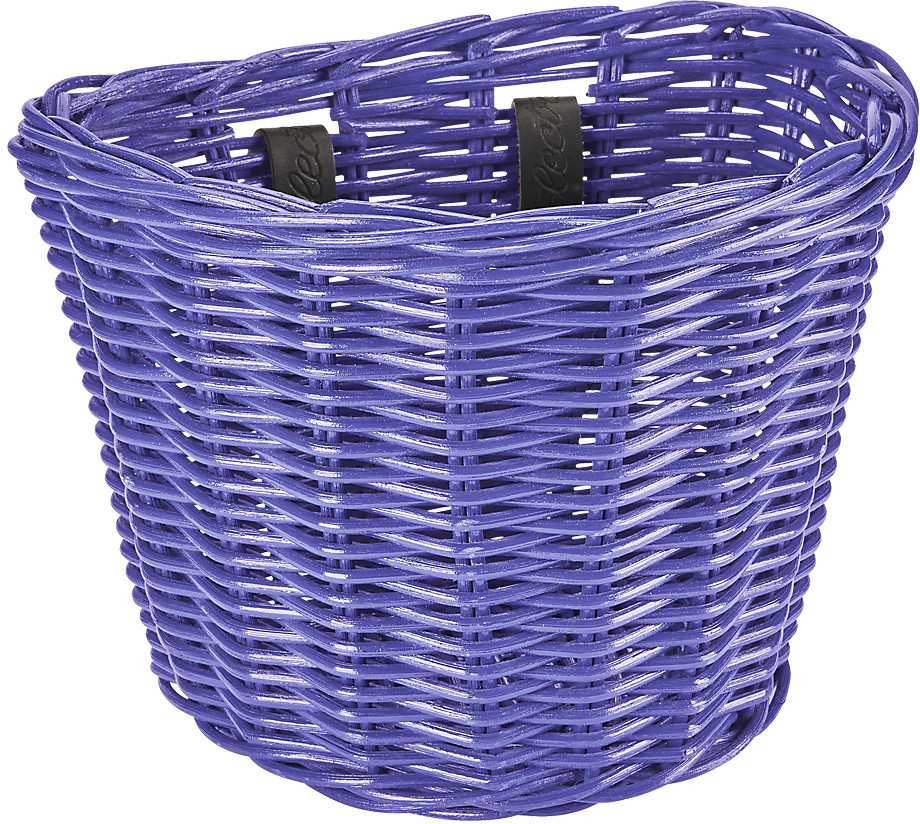 Electra Rattan Small Front Basket - Iris Purple