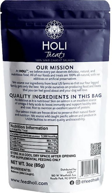 HOLI Wild Caught Salmon Grain-Free Freeze-Dried Dog Treats