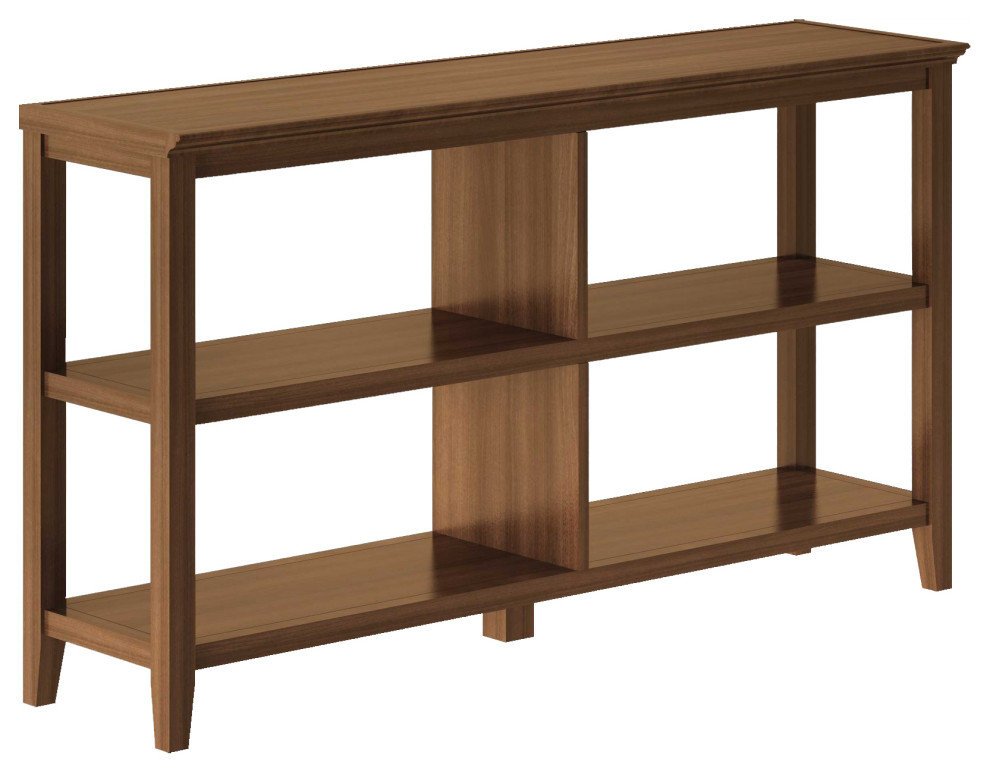 HomeRoots 30 quotBookcase With 2 Shelves  Walnut   Transitional   Bookcases   by UStradeENT LLC  Houzz