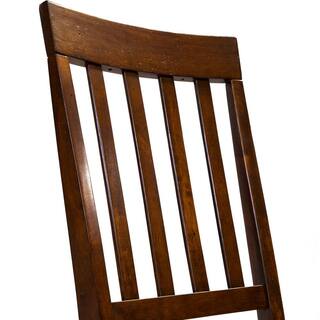 Furniture of America Henry Dark Oak Wood Slatted Side Chair (Set of 2) IDF-3437SC