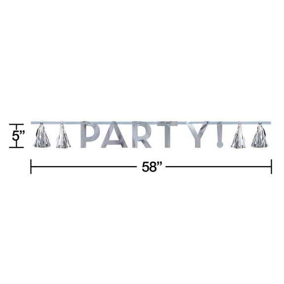 Creative Converting 359156 Party Banner with Tasse...