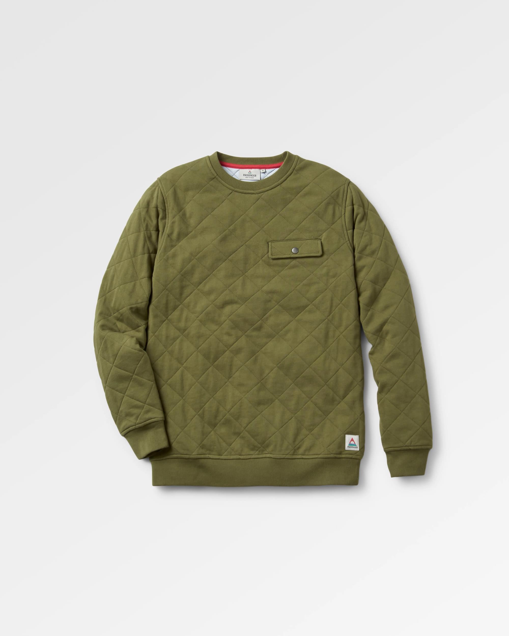 Fungi Quilted Sweatshirt - Khaki