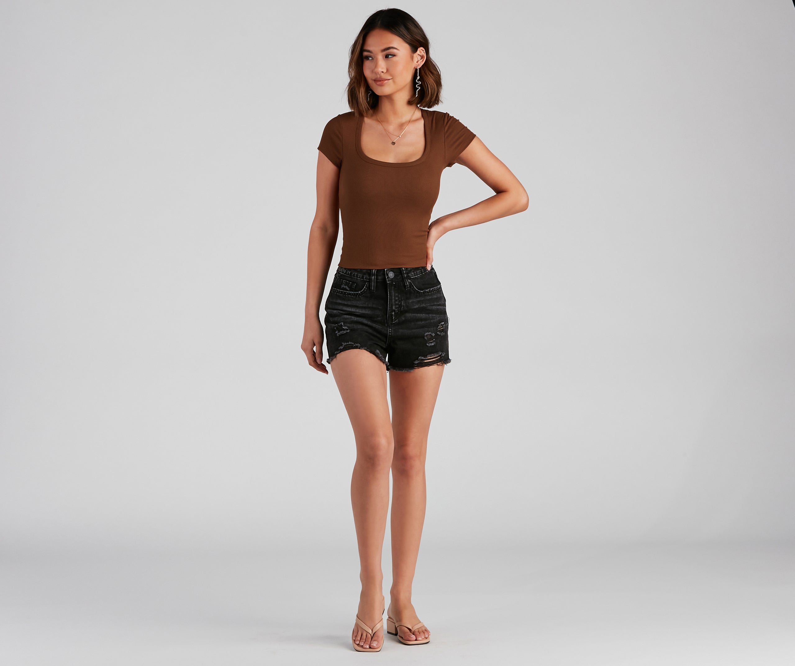 Simple Staple Ribbed Knit Top