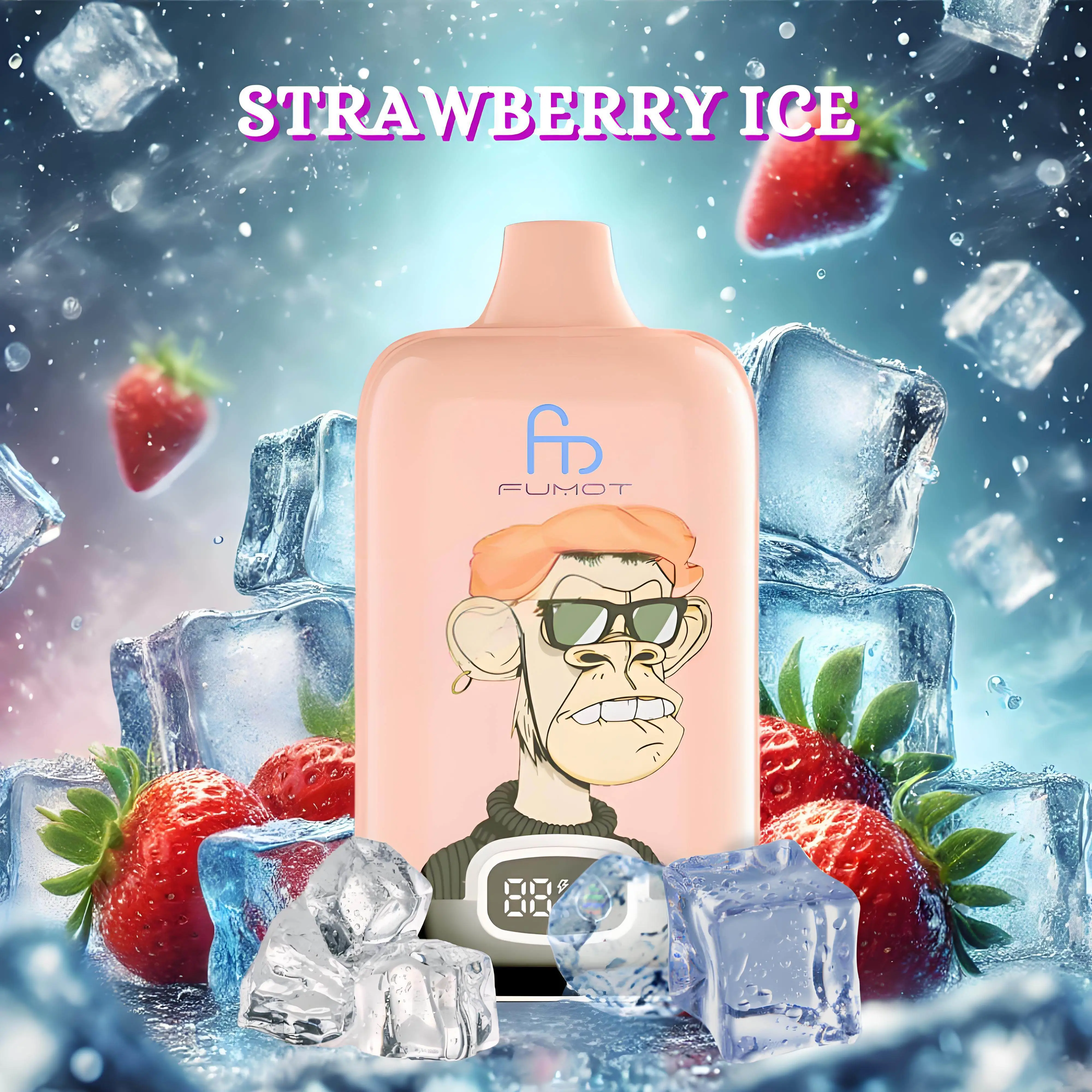 Fumot Tornado Digital Box 12000 Puffs - Strawberry Ice