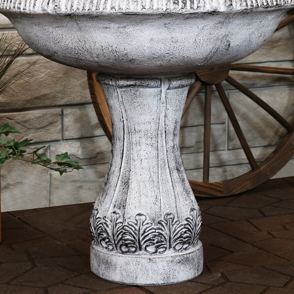 Sunnydaze Mediterranean Inspired 3 Tier Outdoor Water Fountain   Gray   45\