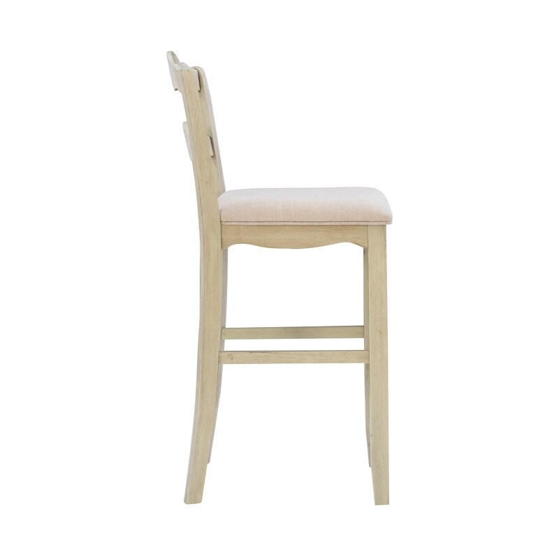 Fulton White Washed Bar Stool