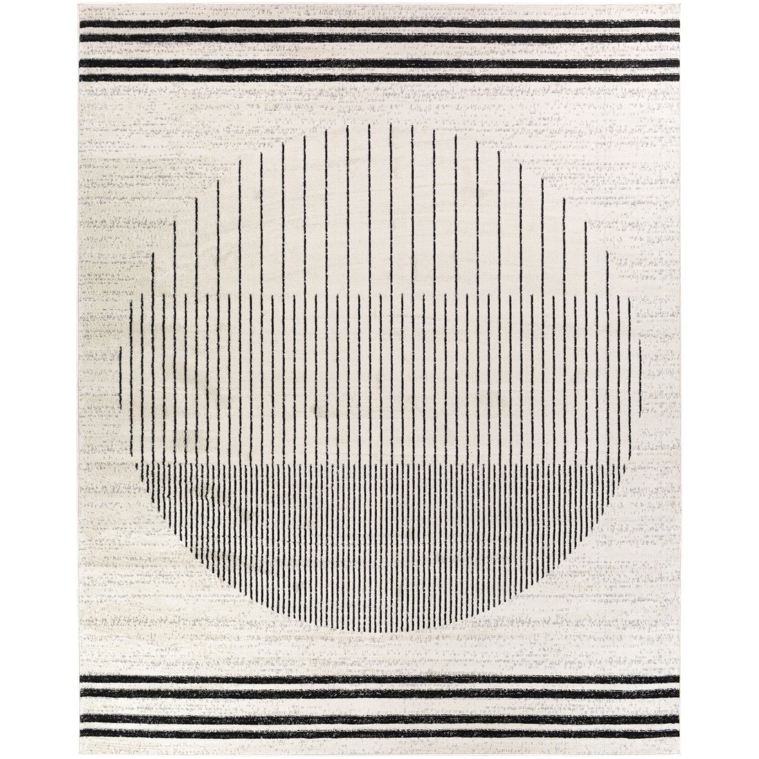 Pisa Rug in Black, Ivory, Medium Gray, Light Gray