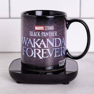 Uncanny Brands Marvel's Single- Cup Black Drip Coffee Maker Panther Wakanda Forever Coffee Mug with Warmer for Your MW1-MVM-BPA1