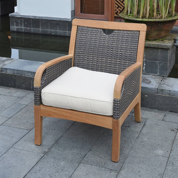 Palma Teak Patio Lounge Chair With Cushion Cambridge Casual