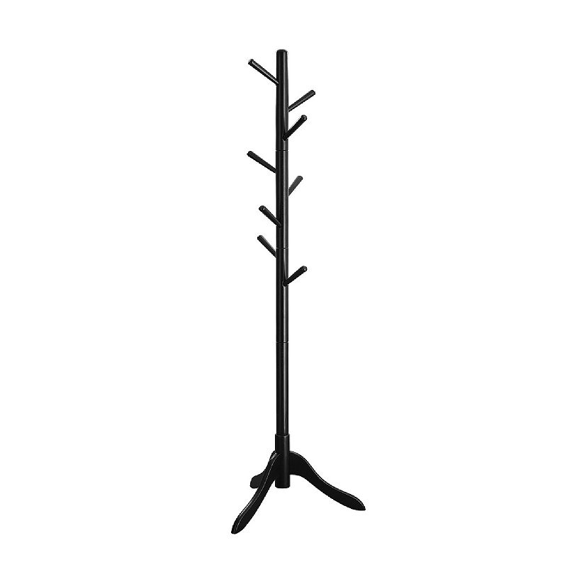 Coat Rack Free Standing， Solid Wood Coat Stand， Hall Coat Tree With 8 Hooks For Coats