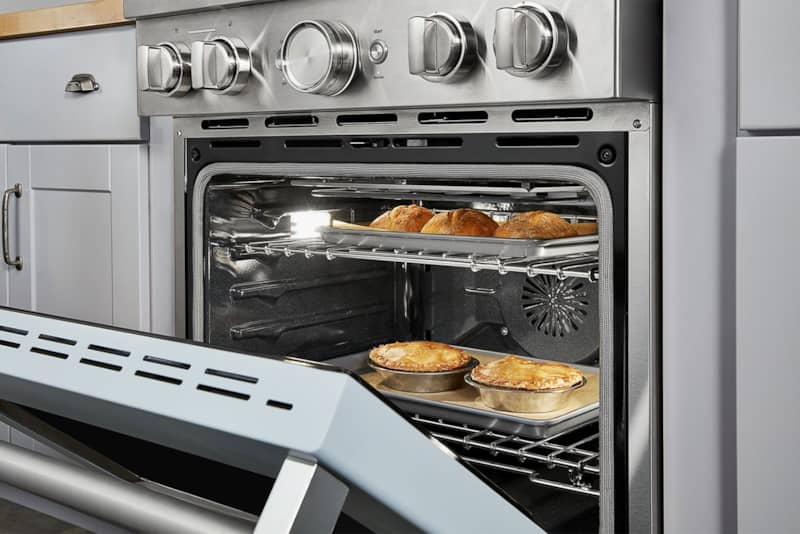 KitchenAid 30 Misty Blue Smart Commercial-Style Dual Fuel Range With 4 Burners