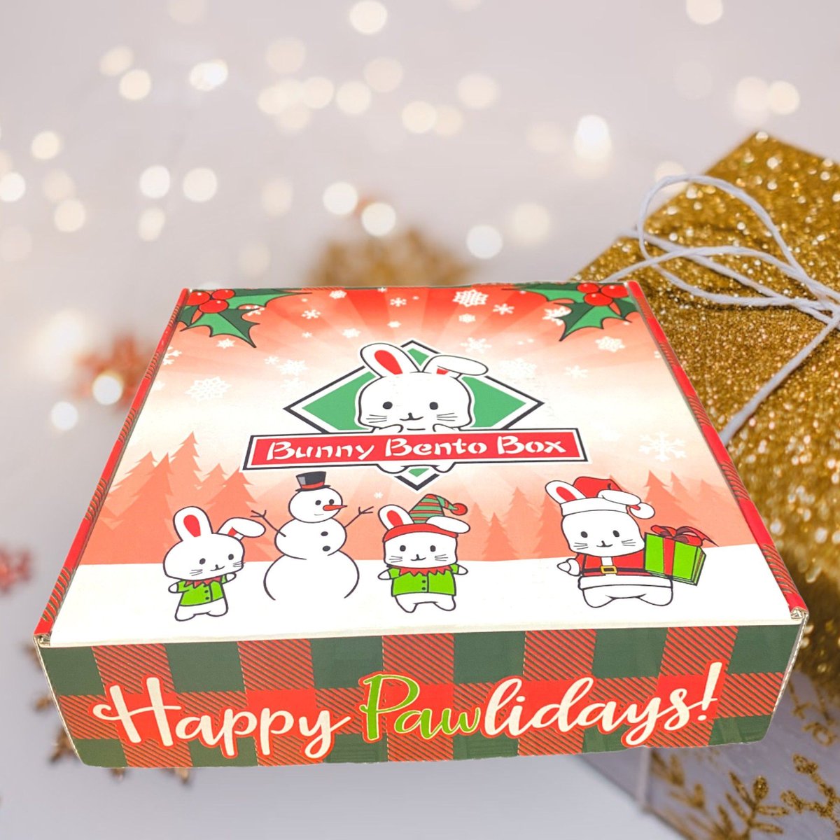 Sweet Meadow Farm Christmas Edition Bunny Bento Box Small Pet Treats， 10-oz box