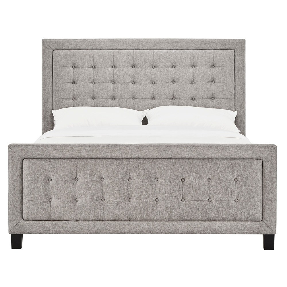 Bellevista Square Button tufted Upholstered Bed by iNSPIRE Q Bold