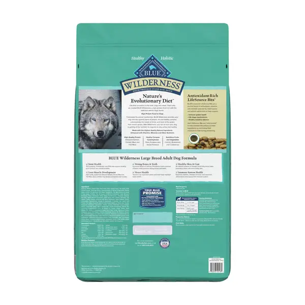 Blue Buffalo Wilderness 24 lb High Protein Natural Salmon Adult Large Breed Dry Dog Food