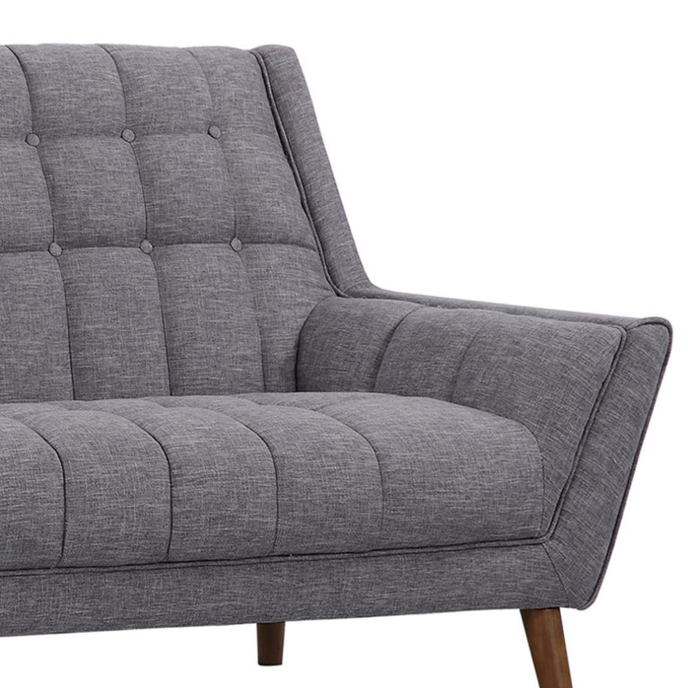 Unique Sofa  Polyester Seat With Button Tufting  ampWidespread Flared Arms   Midcentury   Sofas   by Decorn  Houzz