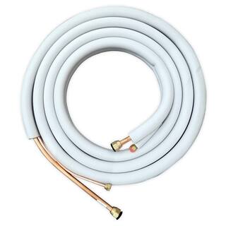 MRCOOL 25 ft. 14 in. x 12 in. Flared Line Set Kit with Communication Wire Wall Sleeve and Drain Hose MC25-1412