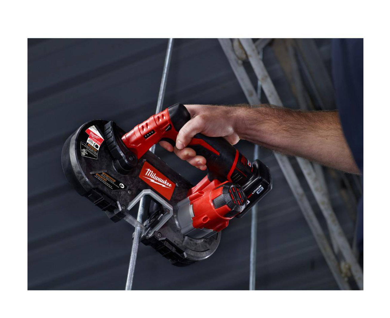 Milwaukee 2429-21XC-2364-20 M12 12-Volt Lithium-Ion Cordless Sub-Compact Band Saw XC Kit with M12 LED Flood Light