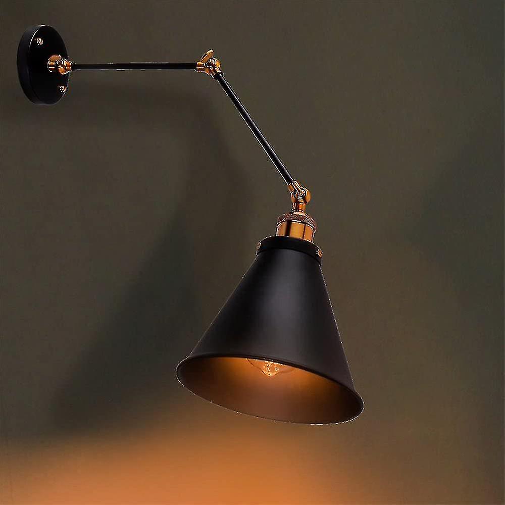 E27 Industrial Wall Light Adjustable Swivel Arm Wall Light Vintage Bed