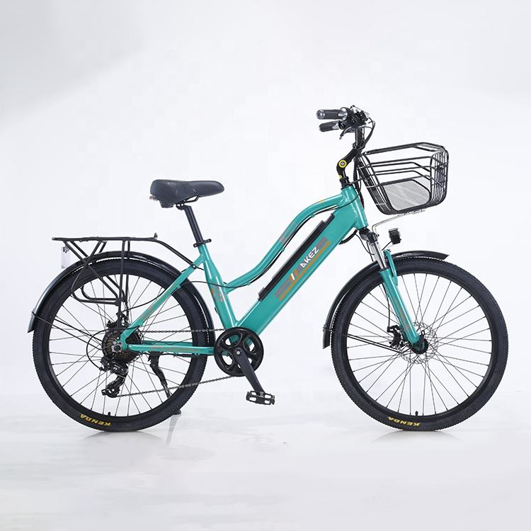 Hot selling cheap price new model 26 inch street use e bike 17 inch aluminum alloy frame electric bicycle with suspension fork