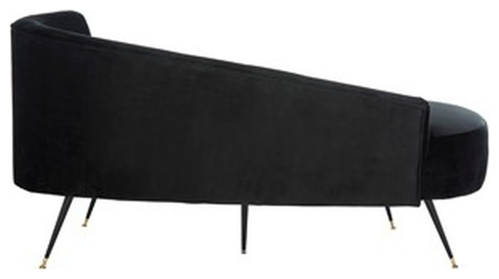 Angie Parisian Settee Black   Midcentury   Loveseats   by V.S.D Furniture  Houzz