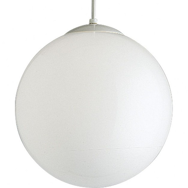 Progress Lighting Opal Globes 1 light Pendant Satin White Porcelain Shade