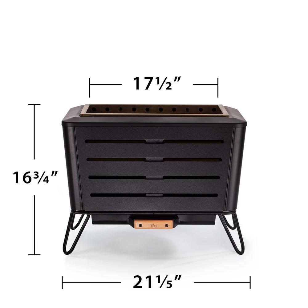 TIKI 21.5 in. Retreat Smokeless Fire Pit Metal Black 112000268