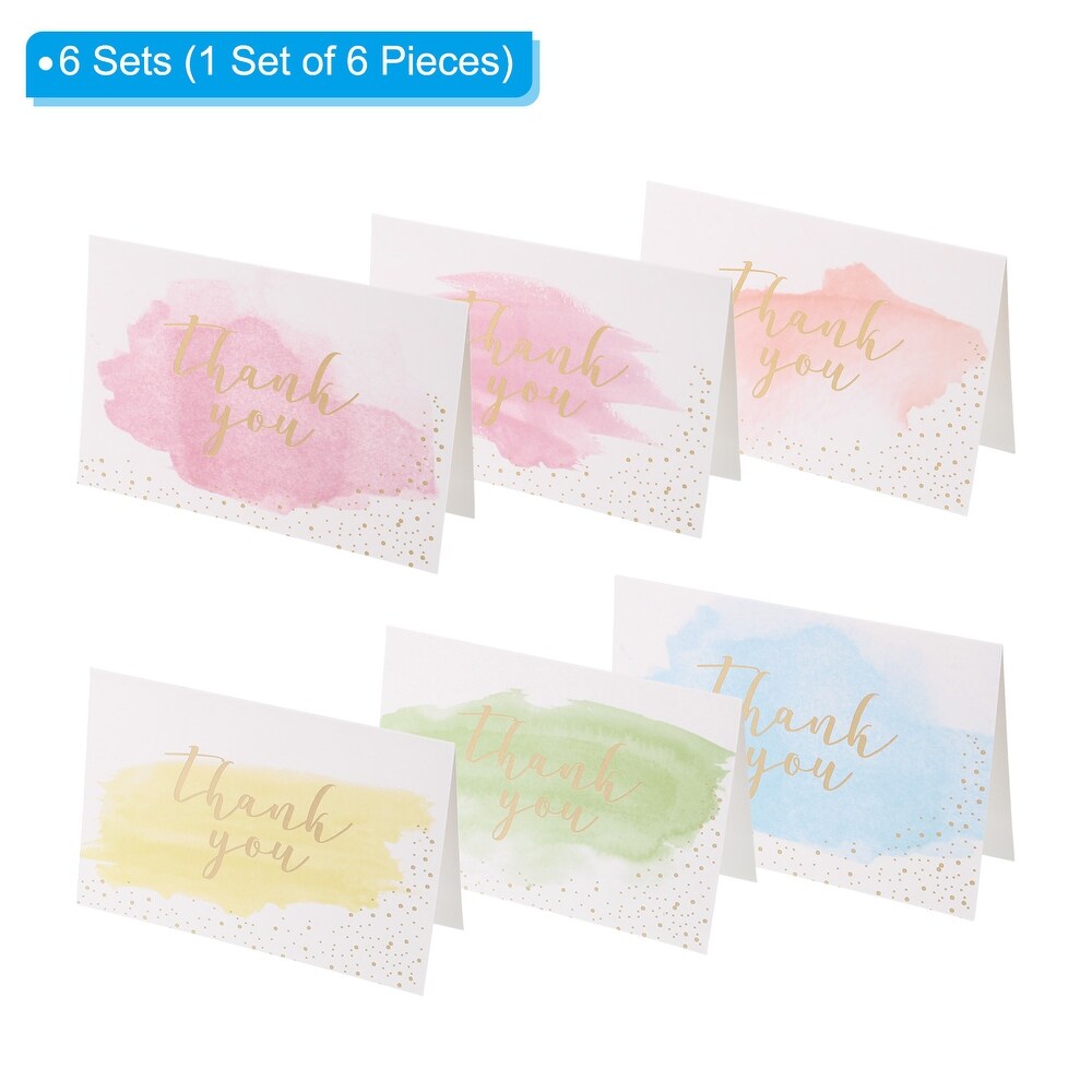 36pcs Thank You Cards with Envelopes 4x6 Thank You Cards Blank Watercolor   Multicolor