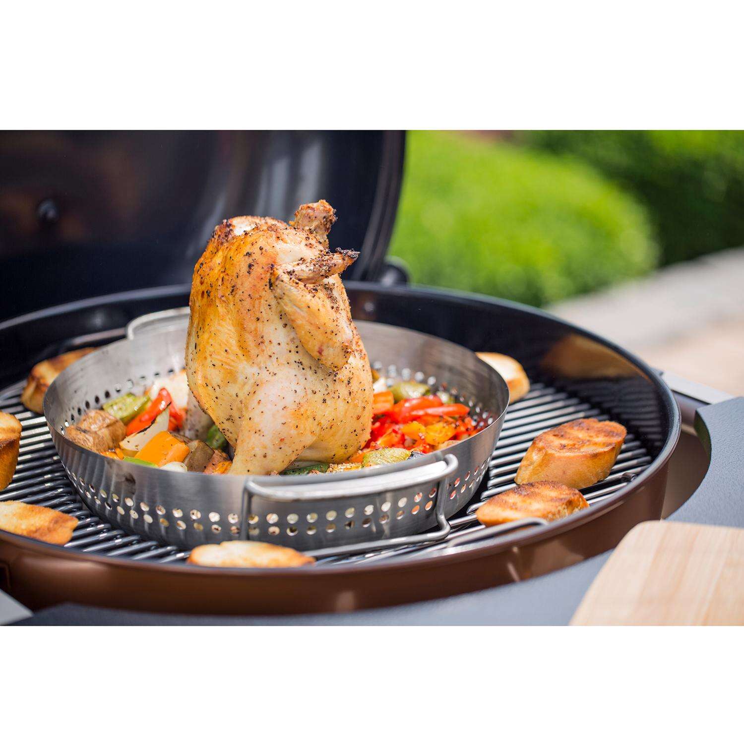 Weber Gourmet BBQ System Stainless Steel Poultry Roaster 15.9 in. L X 13 in. W 1 pk