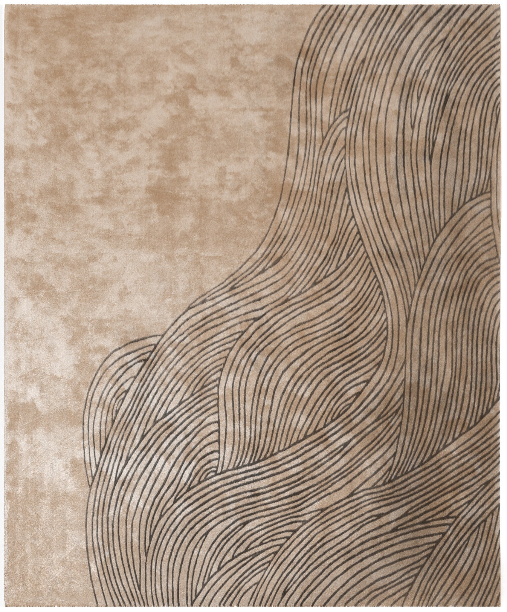 Continua Laguna Hand Tufted Rug in Beige & Black design by Second Studio