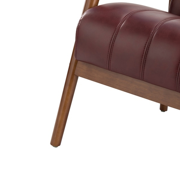 Olinto Wood Upholstery Armchair with Solid Wood Legs by HULALA HOME