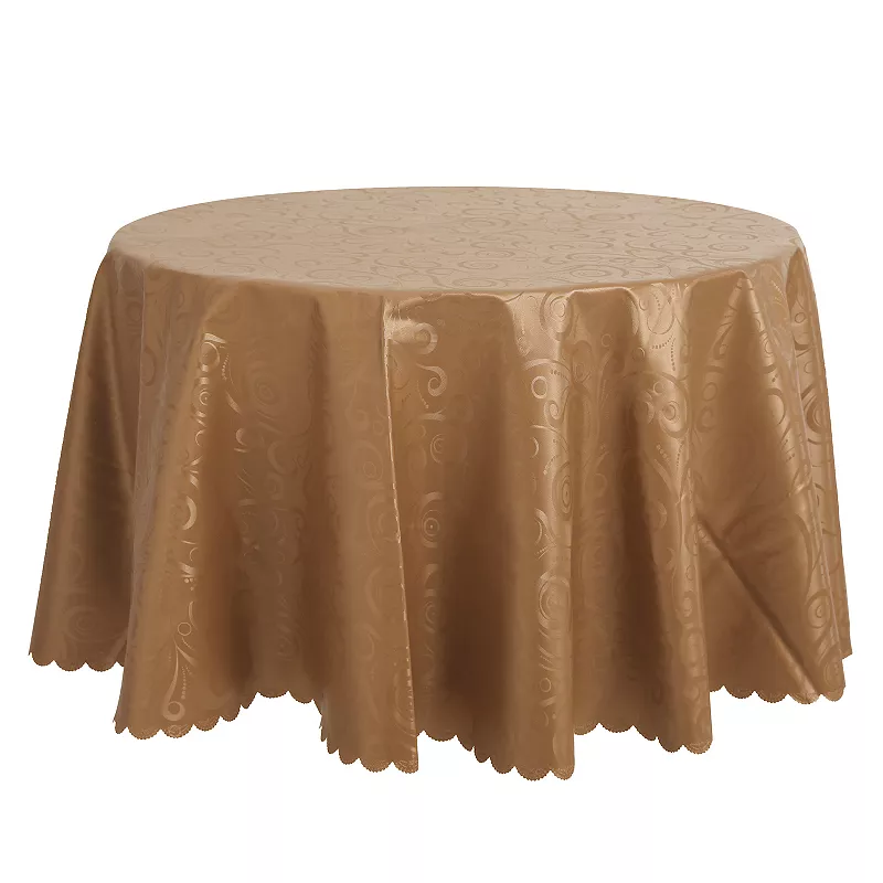 Round Pvc Wrinkle-resistant Washable Suitable Restaurant Table Cover 1 Pc， 71 X 71