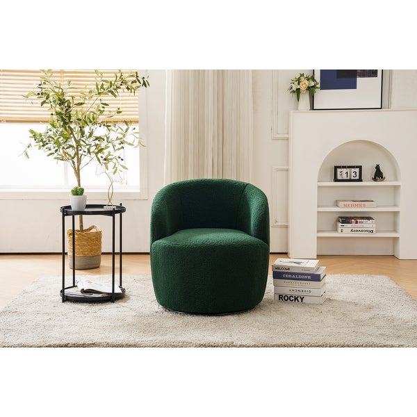 Swivel Accent Armchair Barrel chair， Fabric，25.6