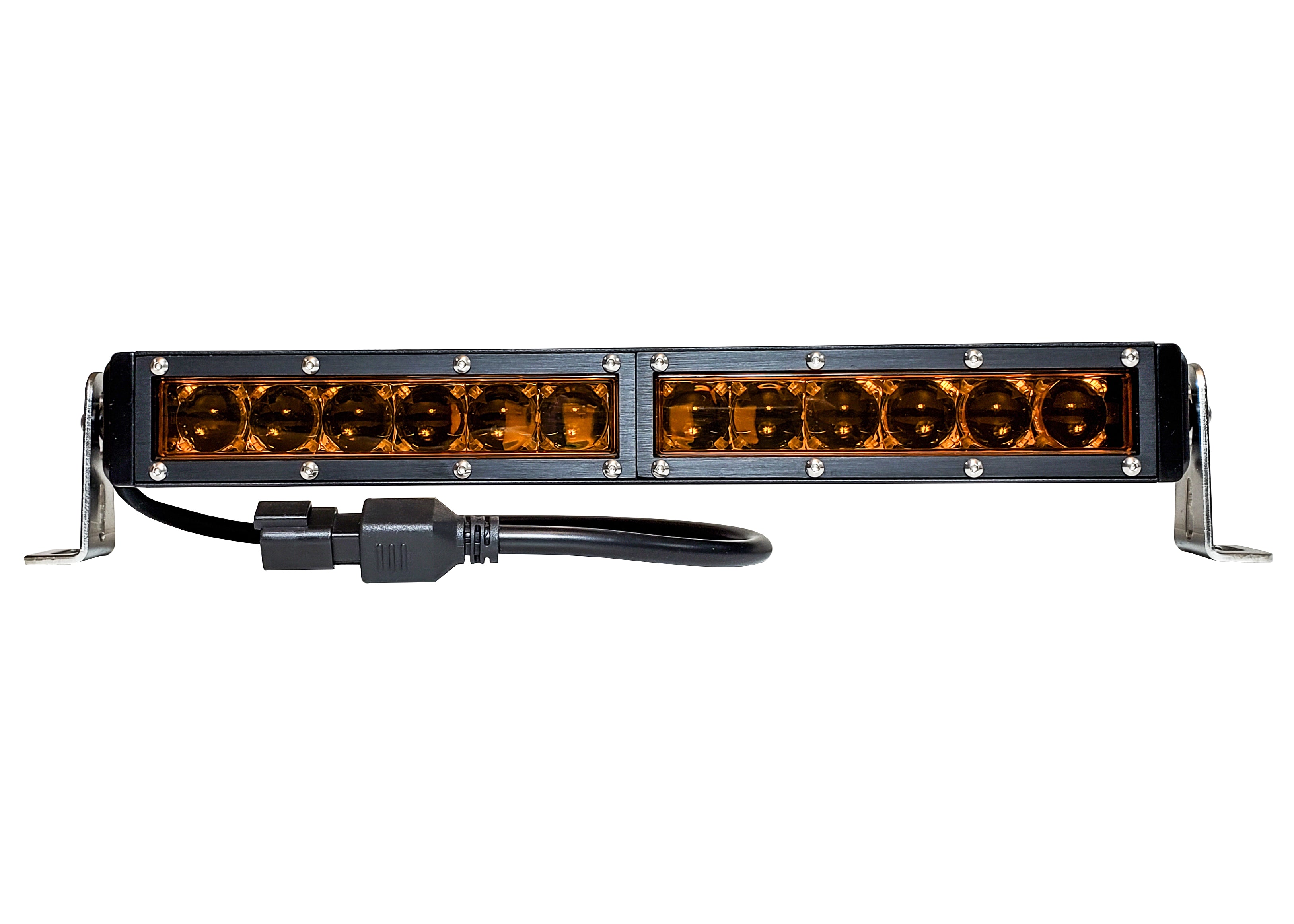 14 Inch Amber OZ-USA® UB Series 60W Ultra Bright High Output Single Row LED Light Bar Spot Beam Auxiliary Fog Dust Lights