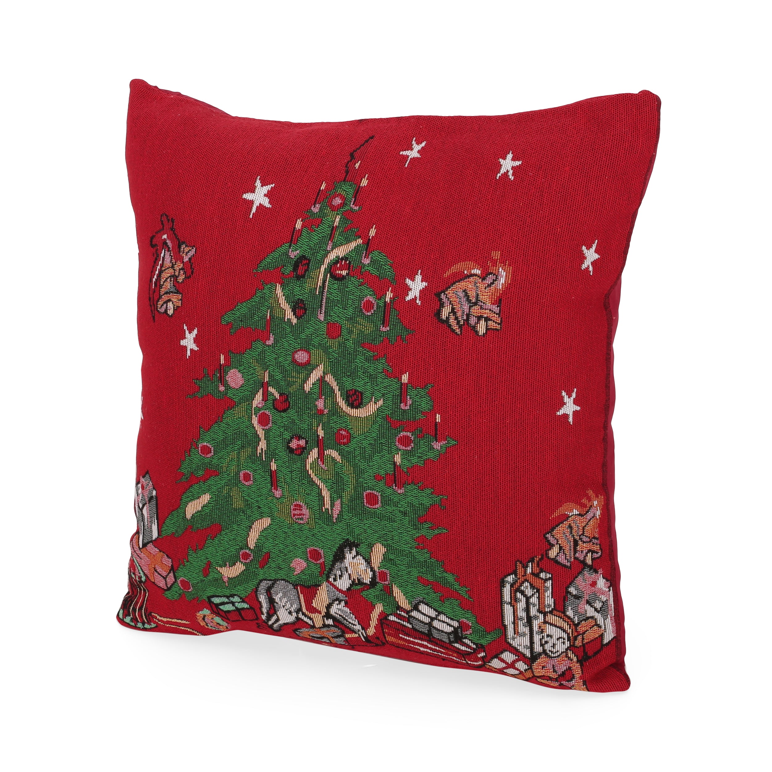 Benoit Modern Fabric Christmas Throw Pillow