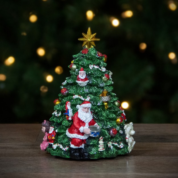 Santa Christmas Tree Rotating Music Box