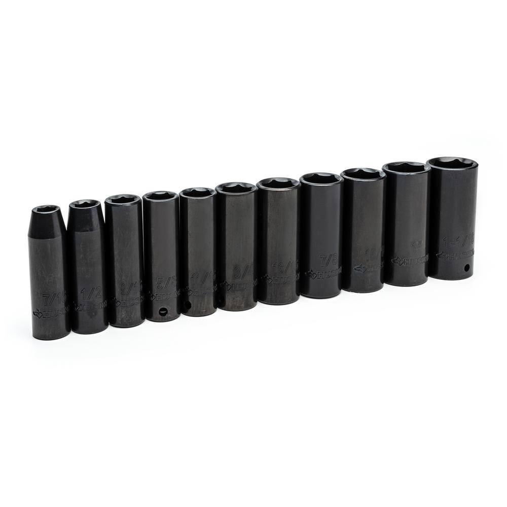 Husky 38 in. and 12 in. Drive Master Impact Socket Set (108-Piece) H23D108IMPSC