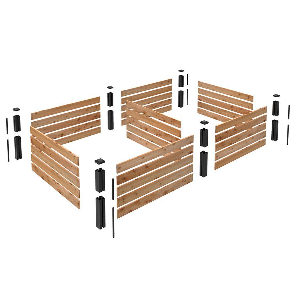 Outdoor Essentials Haven 4 ft. x 8 ft. Natural Cedar Raised Garden Bed (18 in. H) 472549